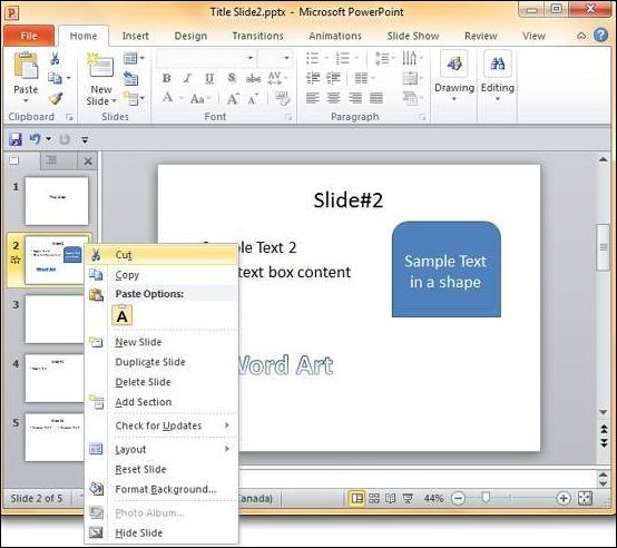 Microsoft PowerPoint 2010